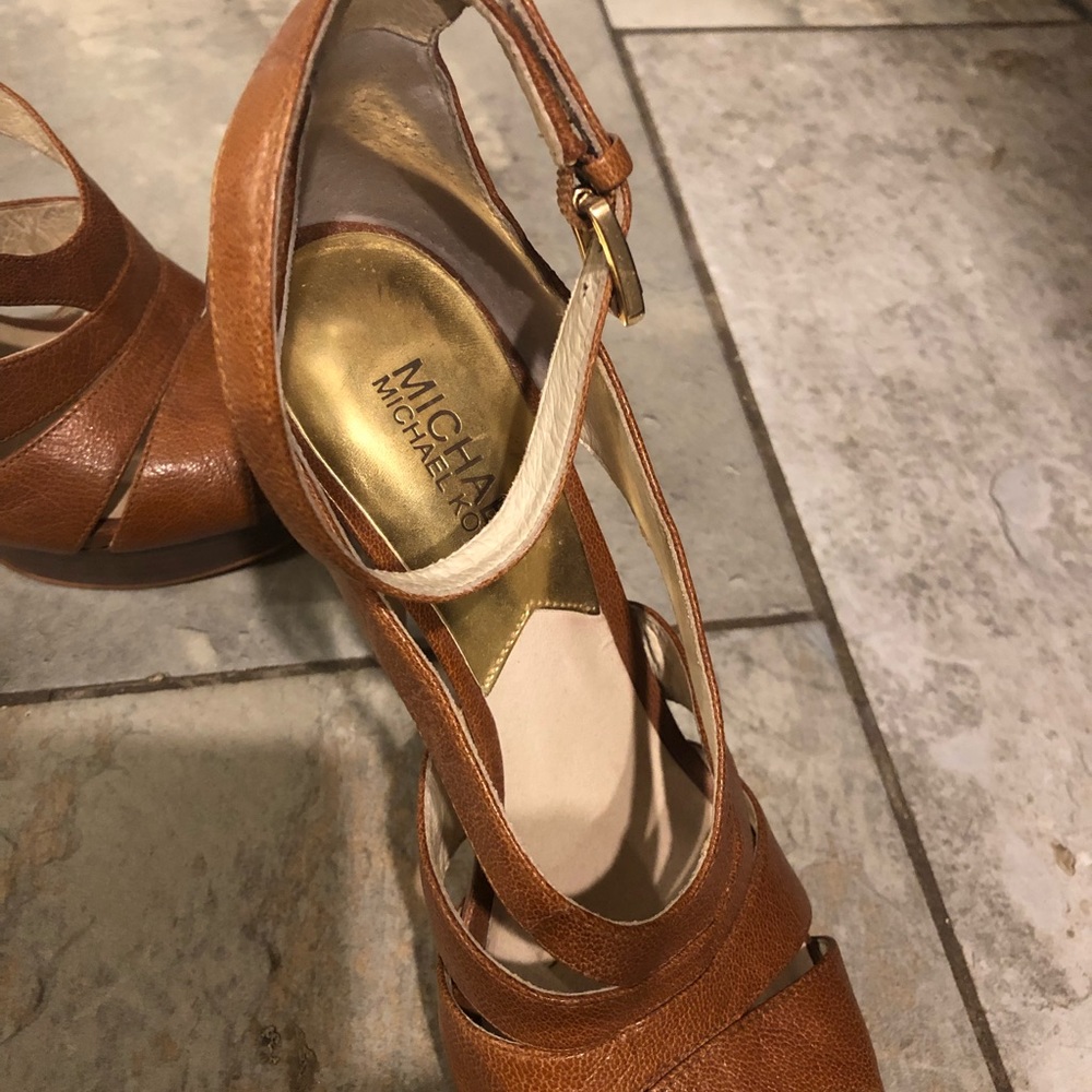 Michael Kors Brown leather stilettos